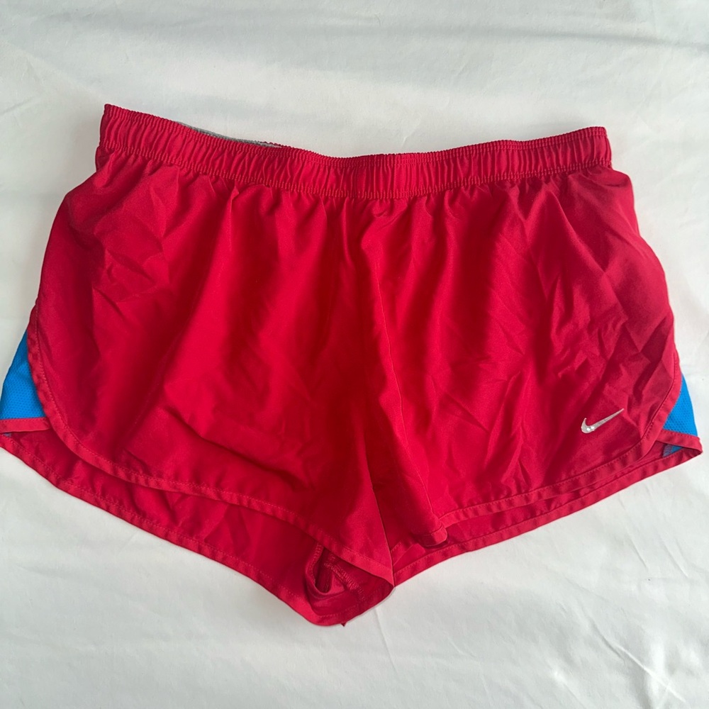 Nike Pink and Blue Athletic Shorts Lightweight Design